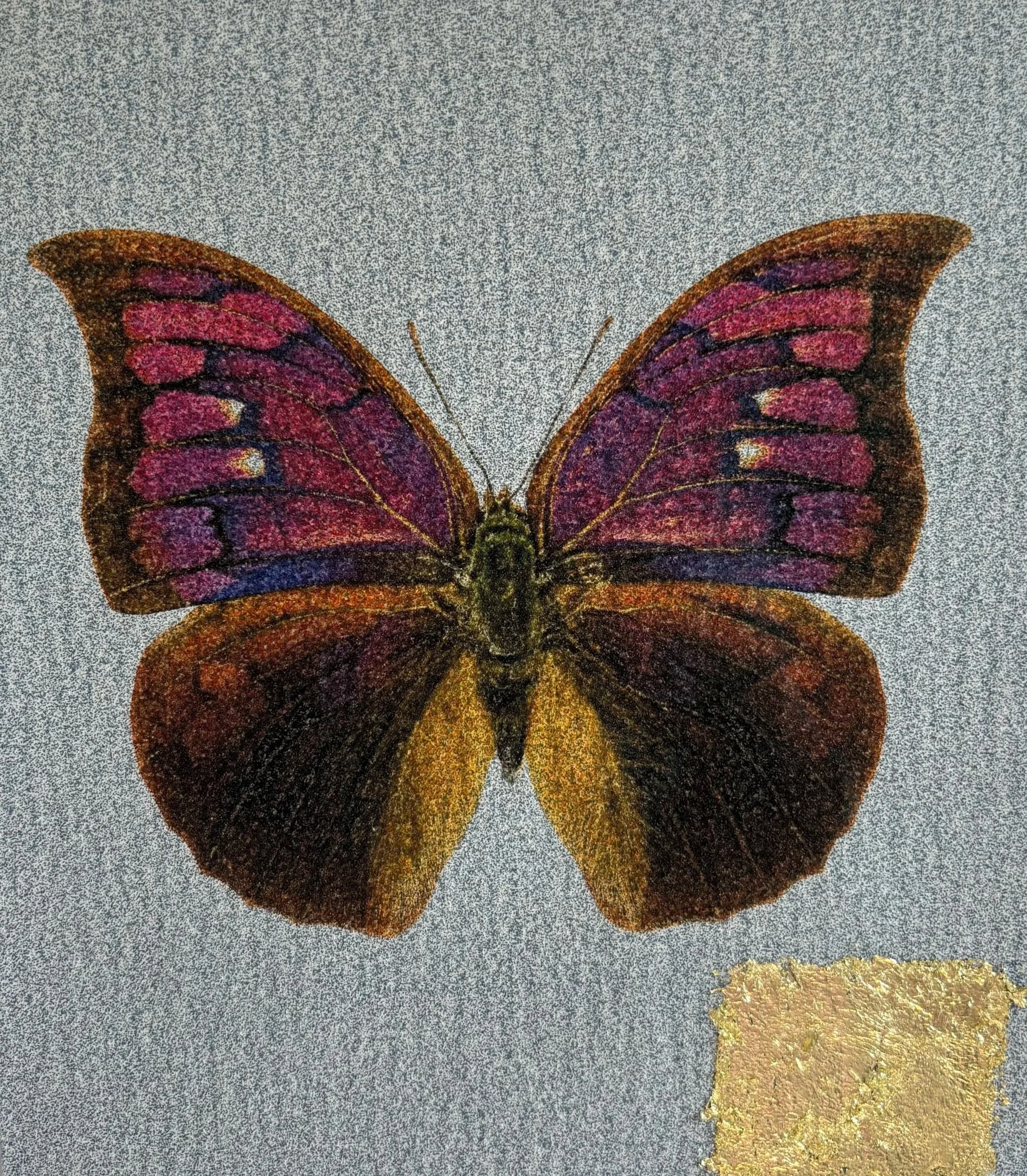   PHILIPPE CHENG   Untitled , 2026 Sandpaper with gold leaf 9 x 11 in. 14 1/3 x 12 1/4 in. (framed dimensions) 