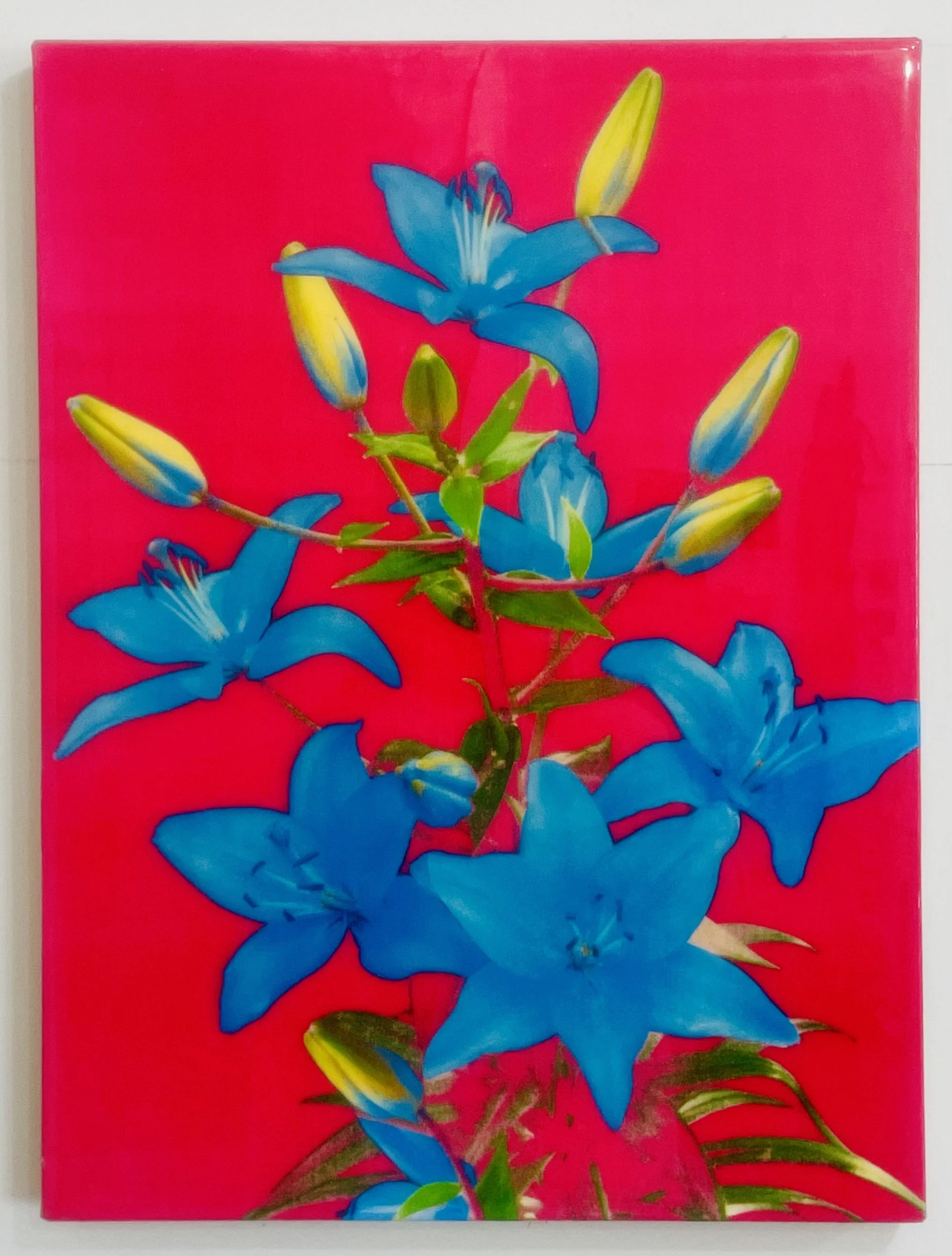   PETER DAYTON   Untitled , 2008 Xerox collage on canvas with resin 24 x 18 in. 