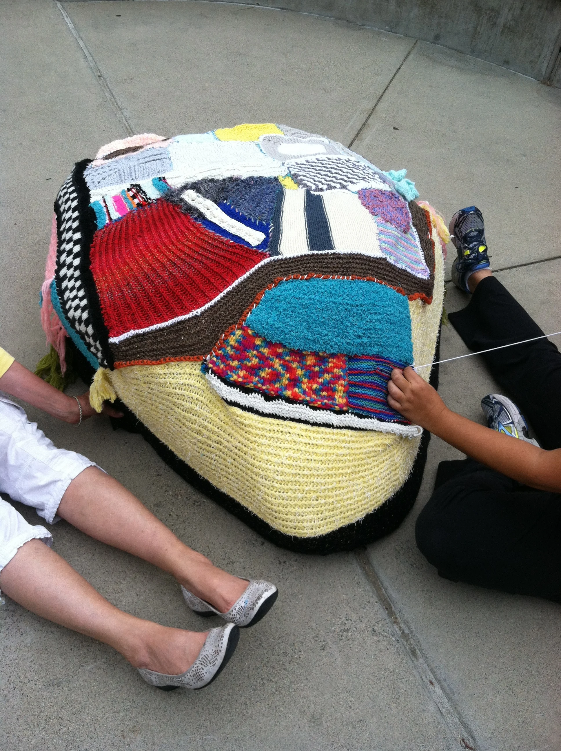 Yarn Bomb O'side Community Art Project, 2014.