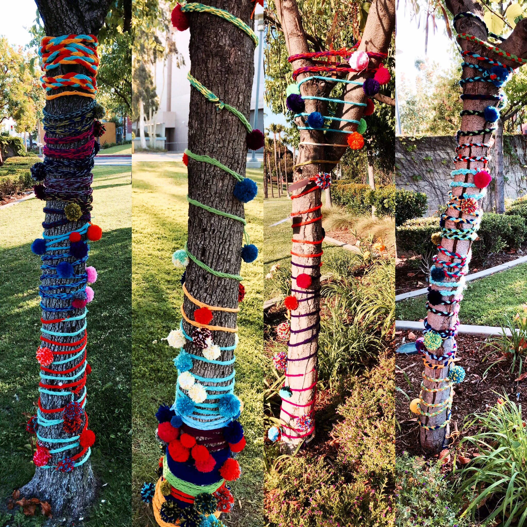 Workshop + Yarn Bomb Installation: Bombs Away East LA, 2016.