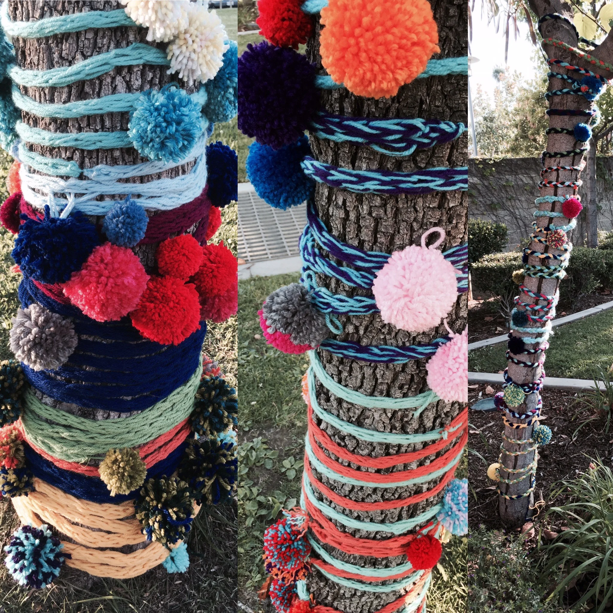 Workshop + Yarn Bomb Installation: Bombs Away East LA, 2016.