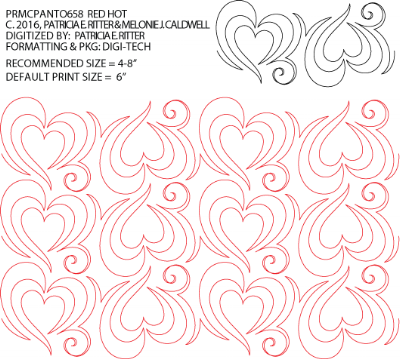 Red Hot Hearts $.02 per sq in