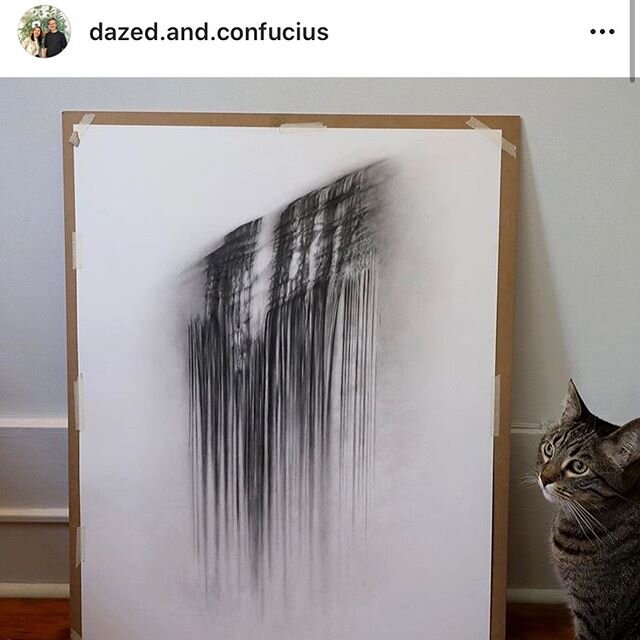 What?! Pennylane @dazed.and.confucius mentioned my work today (and highlighted my very fat cat). I remember first listening on the @thriveartstudio podcast about this unicorn and wondering if she would possibly take an appointment with me. Im so luck