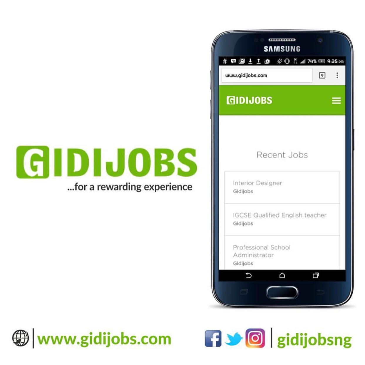 GET A JOB WITH GIDIJOBS