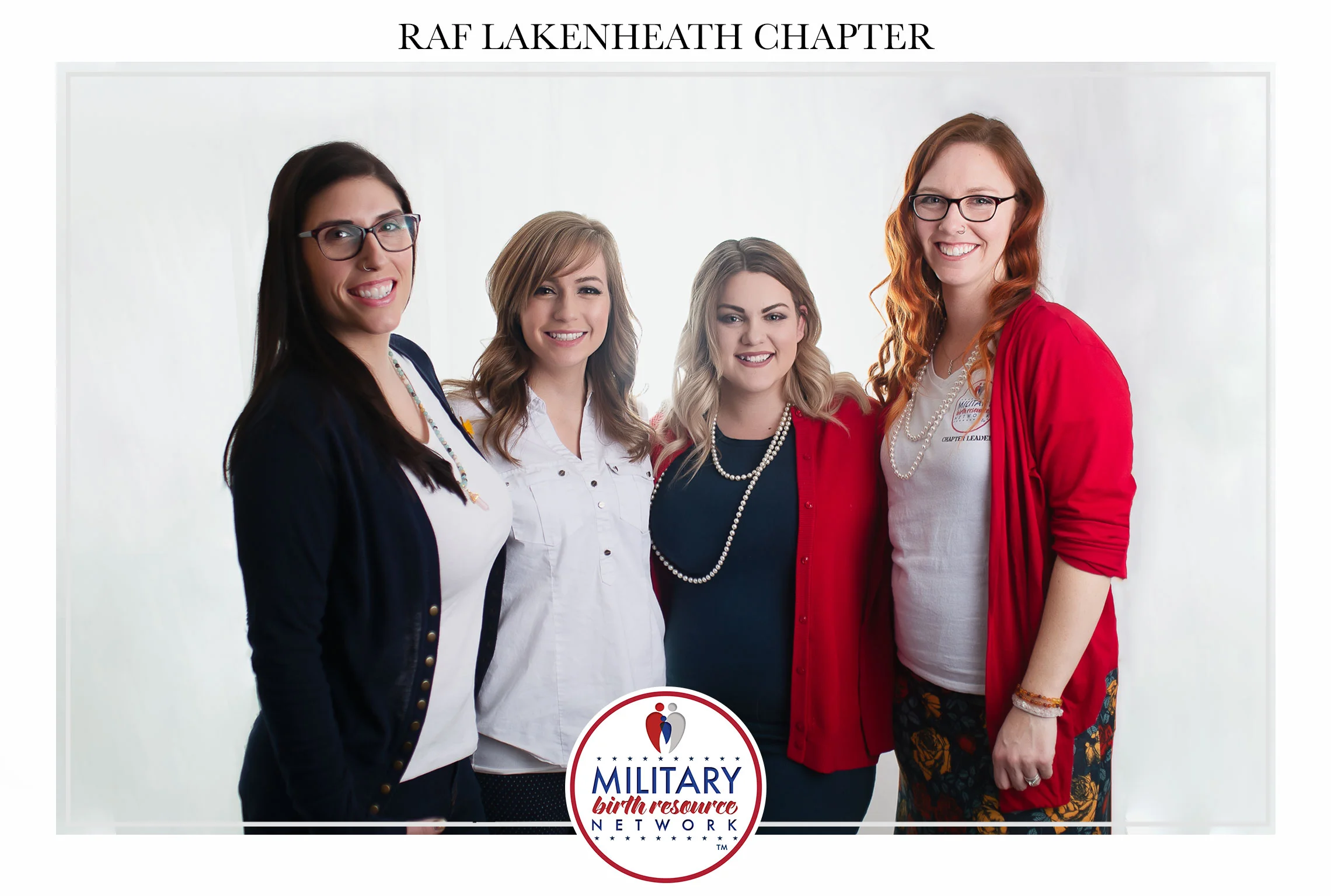 Pictured left to right: Amy R., Mariah D., Sarah P., Katie B. - Chapter Board Photo Credit: Hello, Lovely Birth Stories + Belly to Baby Photography & So Smith Photography