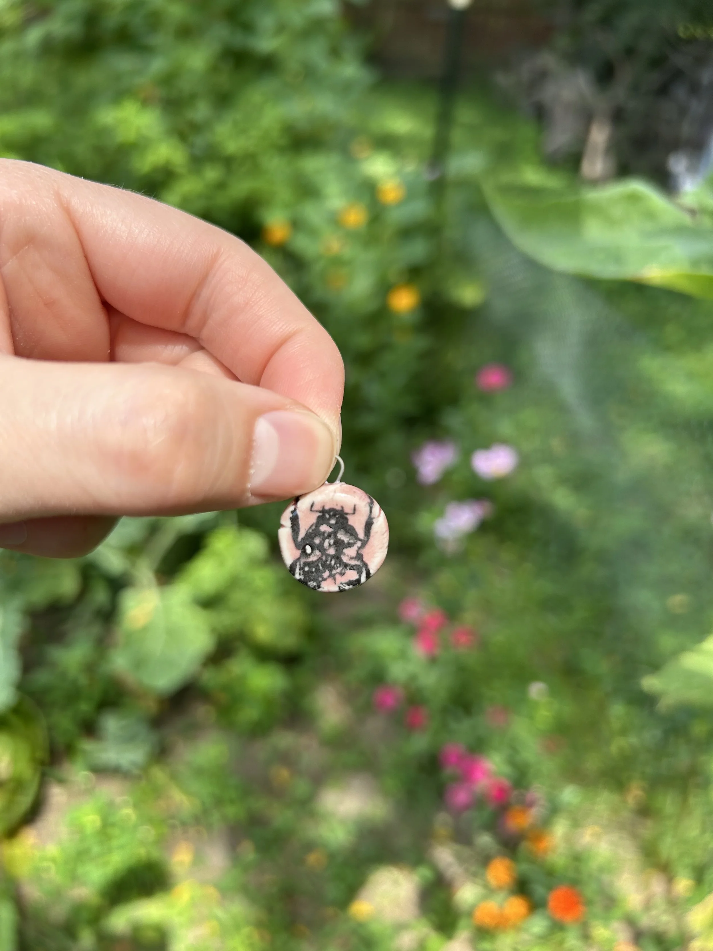 Beetle Print Charm- Thistle