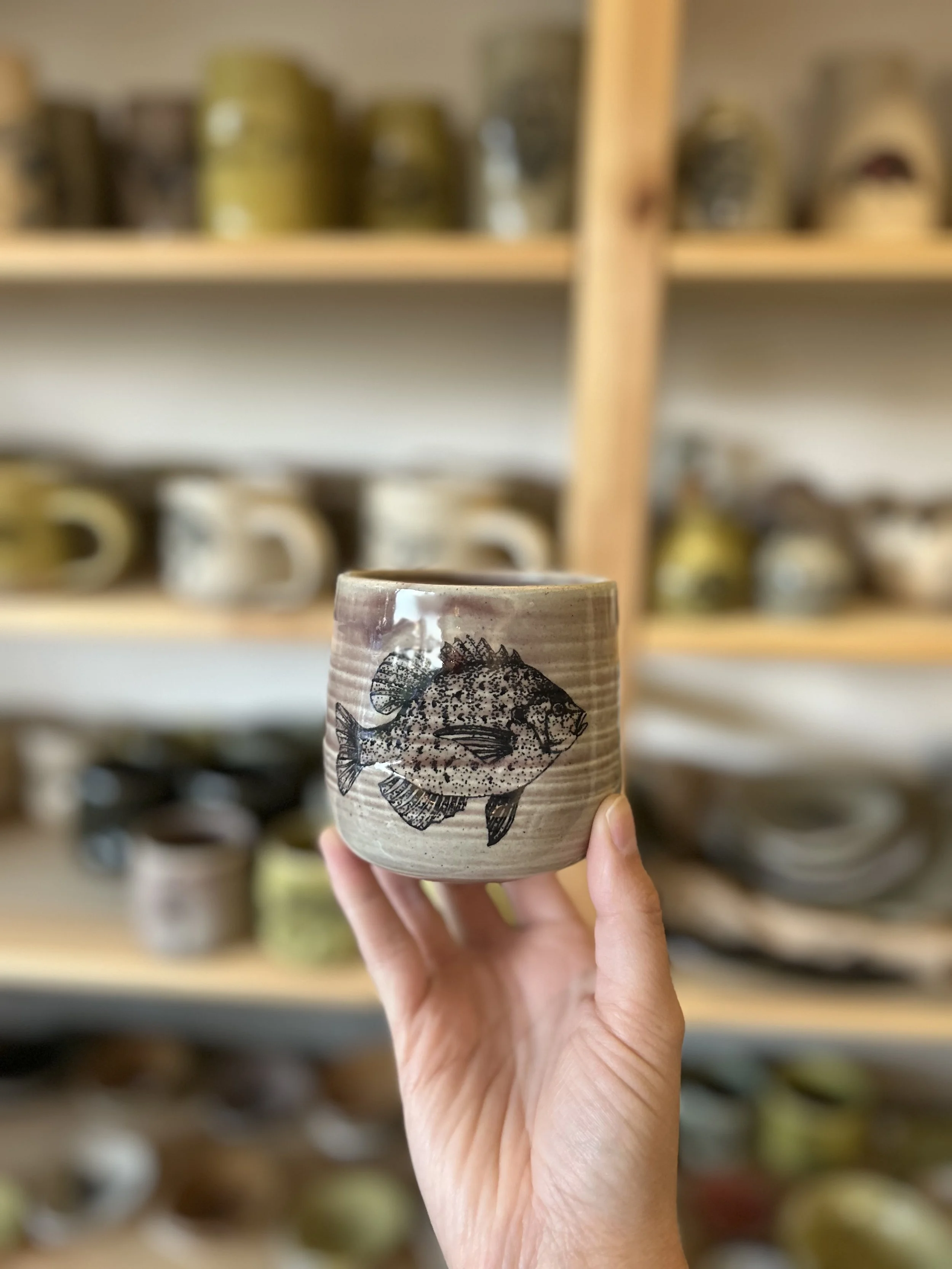 Bluegill Wine Cup in Thistle