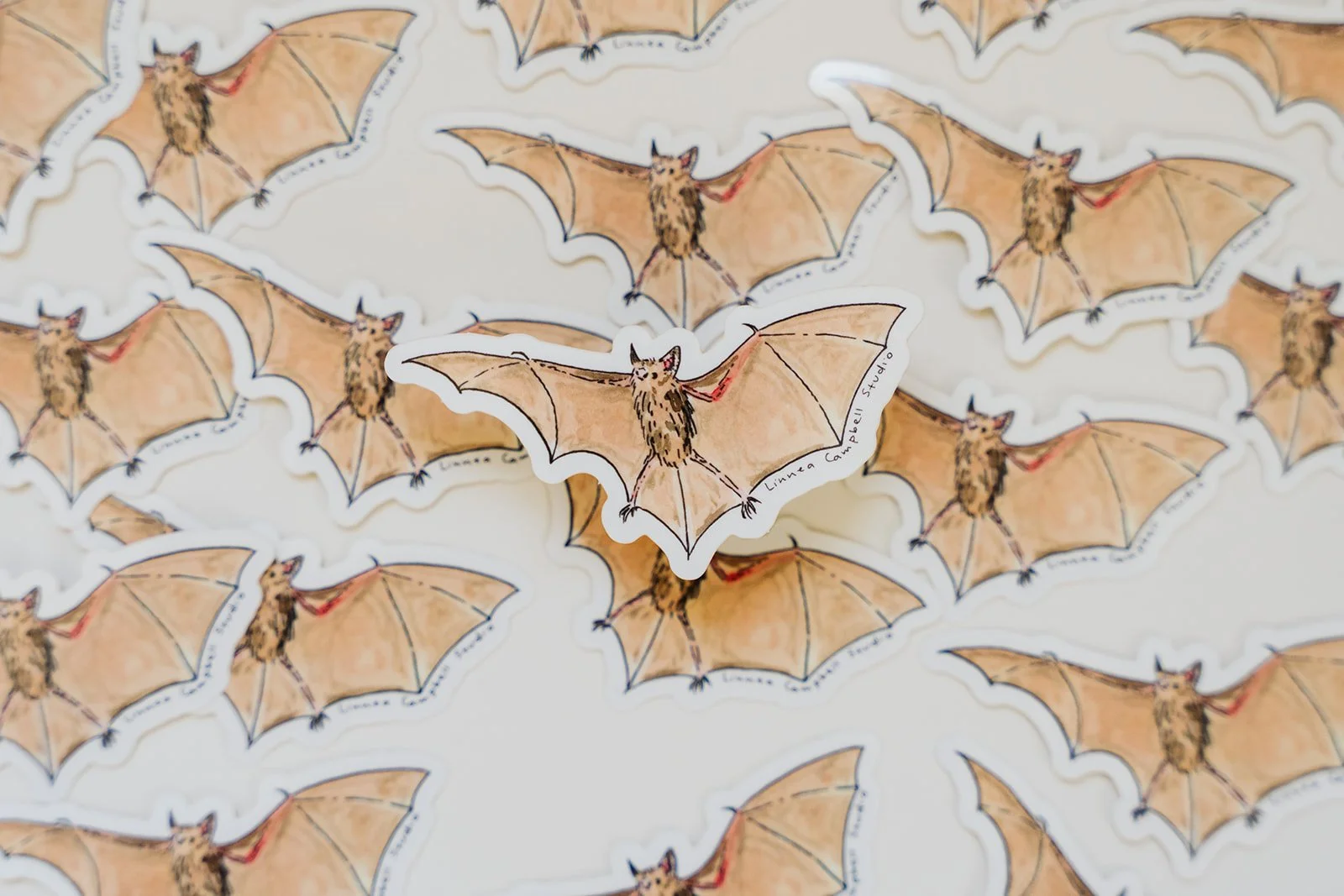 Watercolor Bat Sticker