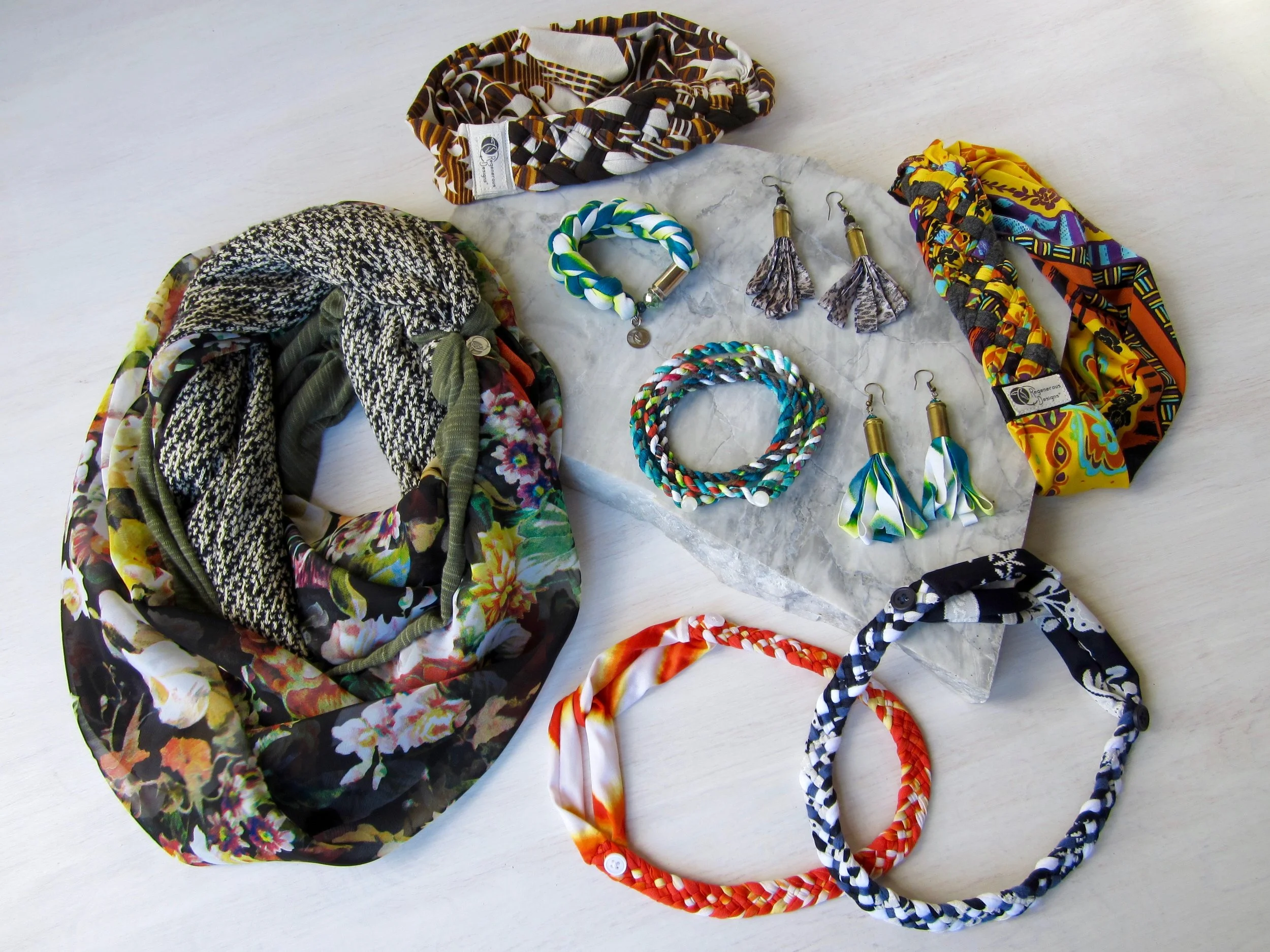 Stylish and versatile accessories made by Alyssa.