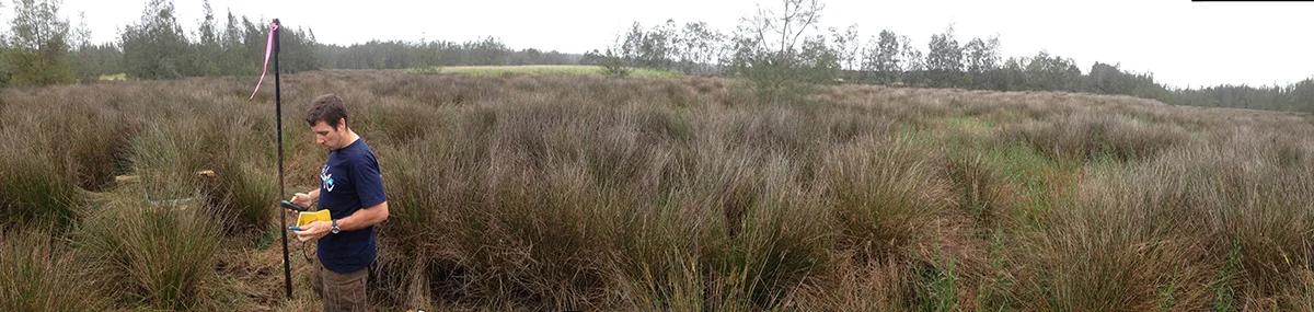 Dr Douglas Tait GPS mapping the future wetland research sites to be revisited in 2017 