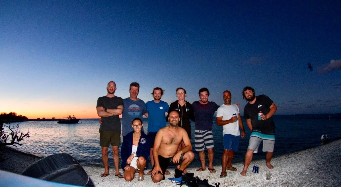 Pictured left to right: James Archibald, Brendan Kelaher, Tom Glaze, Emily Shaw, Dirk Erler, Ashly McMahon, Kay Davis, and Isaac Santos.