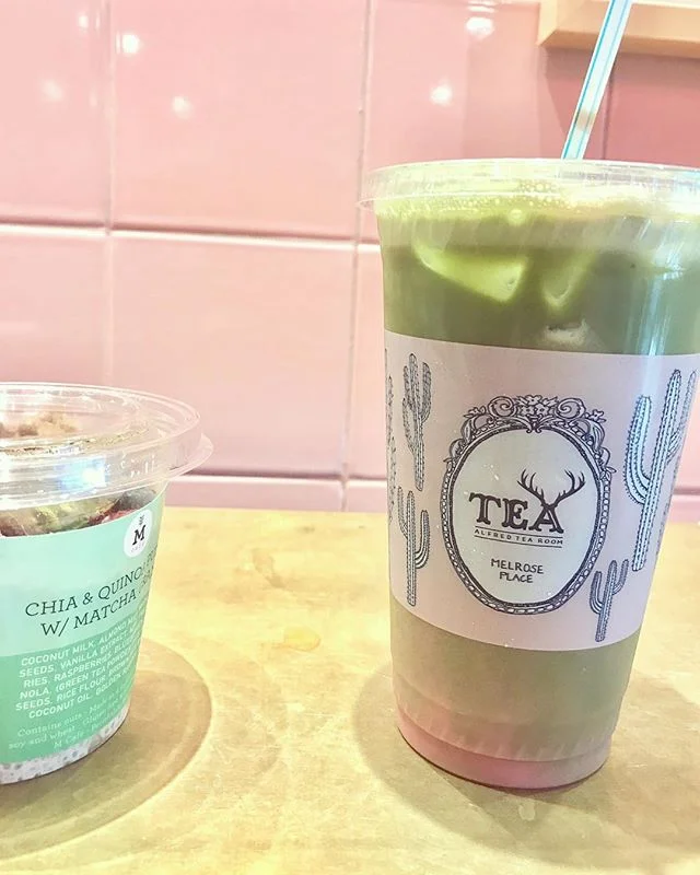 Pink Matcha drink AKA the BHH is to die for! #matcha 🍵 #strawberry #vanilla #coconutmilk #heavenly 😍💗