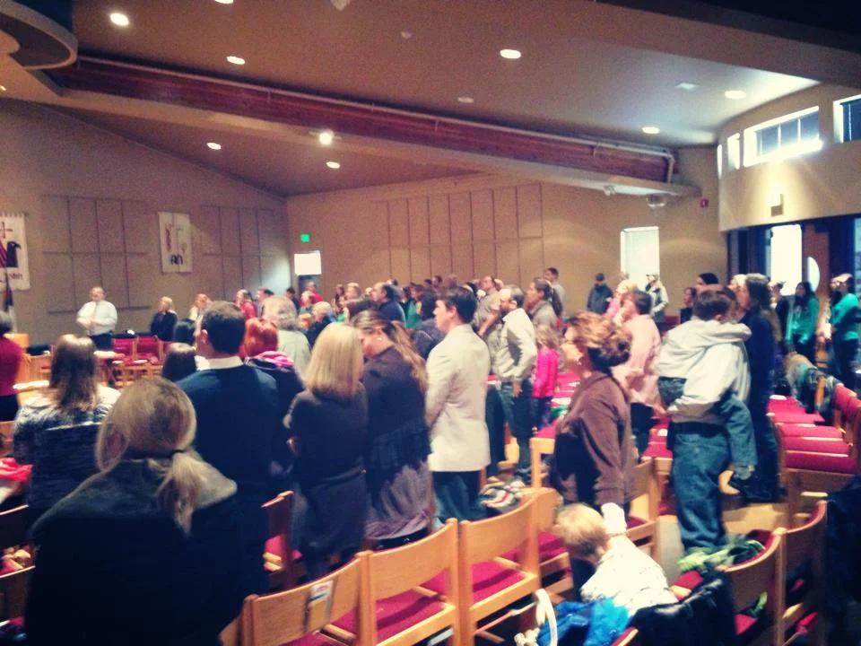 a SNAPSHOT OF our 11:30 worship in the sanctuary