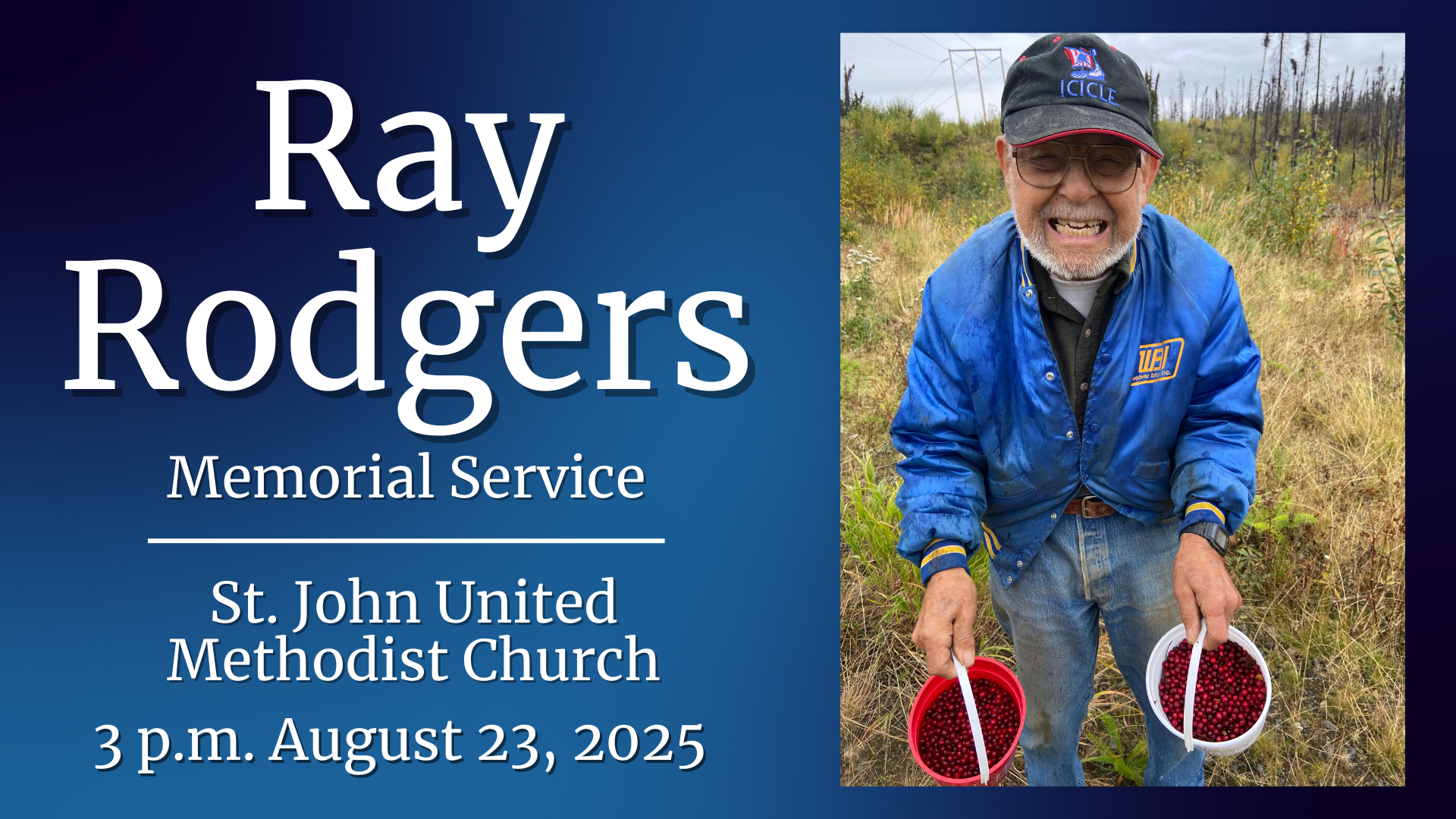 Ray Rodgers Memorial Service The memorial service for Ray Rodgers will be at St. John on Saturday, August 23, at 3 p.m. The service will also be livestreamed on our YouTube channel. You can view the service here .