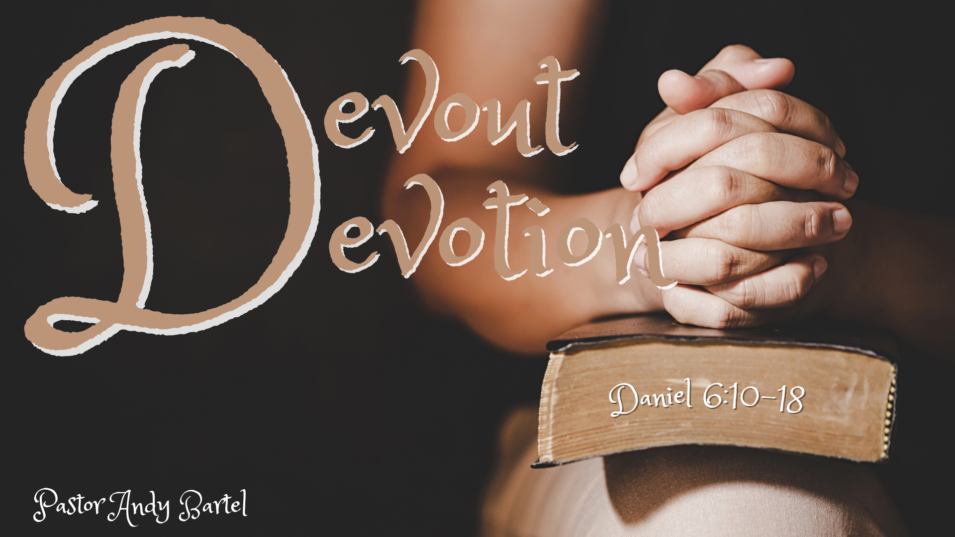 Coming September 14 Pastor Andy Bartel brings the message “Devout Devotion" this Sunday. Services are at 8:00, 9:15 and 11:30 a.m., with the later two services livestreamed on YouTube .