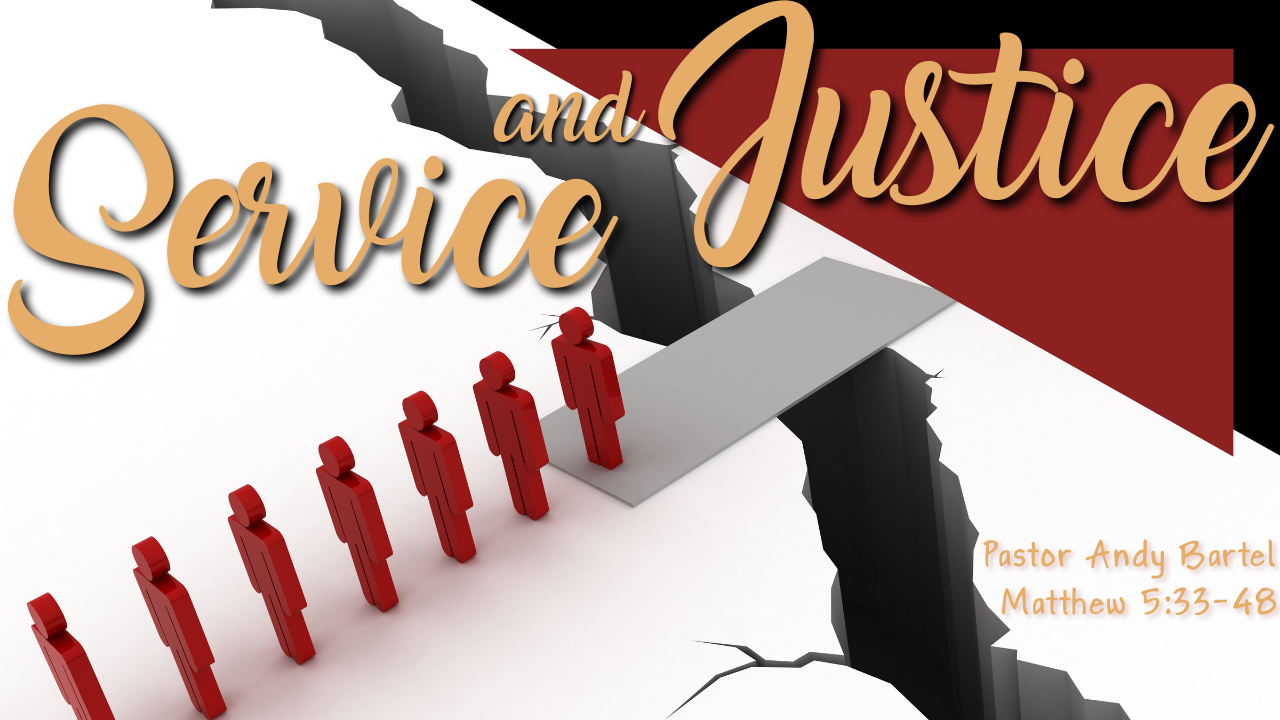   Coming January 18   This Sunday Pastor Andy Bartel brings the message “Service and Justice.” Services are at 8:00, 9:15, and 11:30 with the last two services being livestreamed on our   YouTube channel  . 