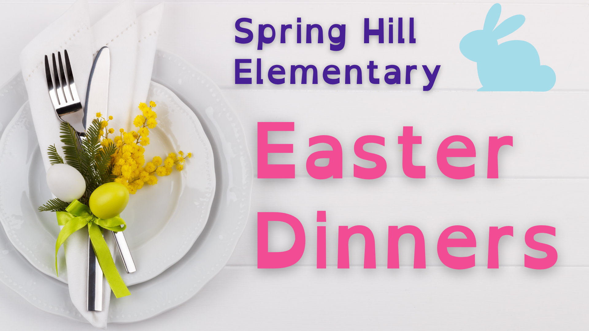   Spring Hill Easter dinners   Every year, St. John receives funds to purchase grocery gift cards for Spring Hill Elementary student families who otherwise might not be able to afford the fixings for an Easter meal. Last year we were able to provide 