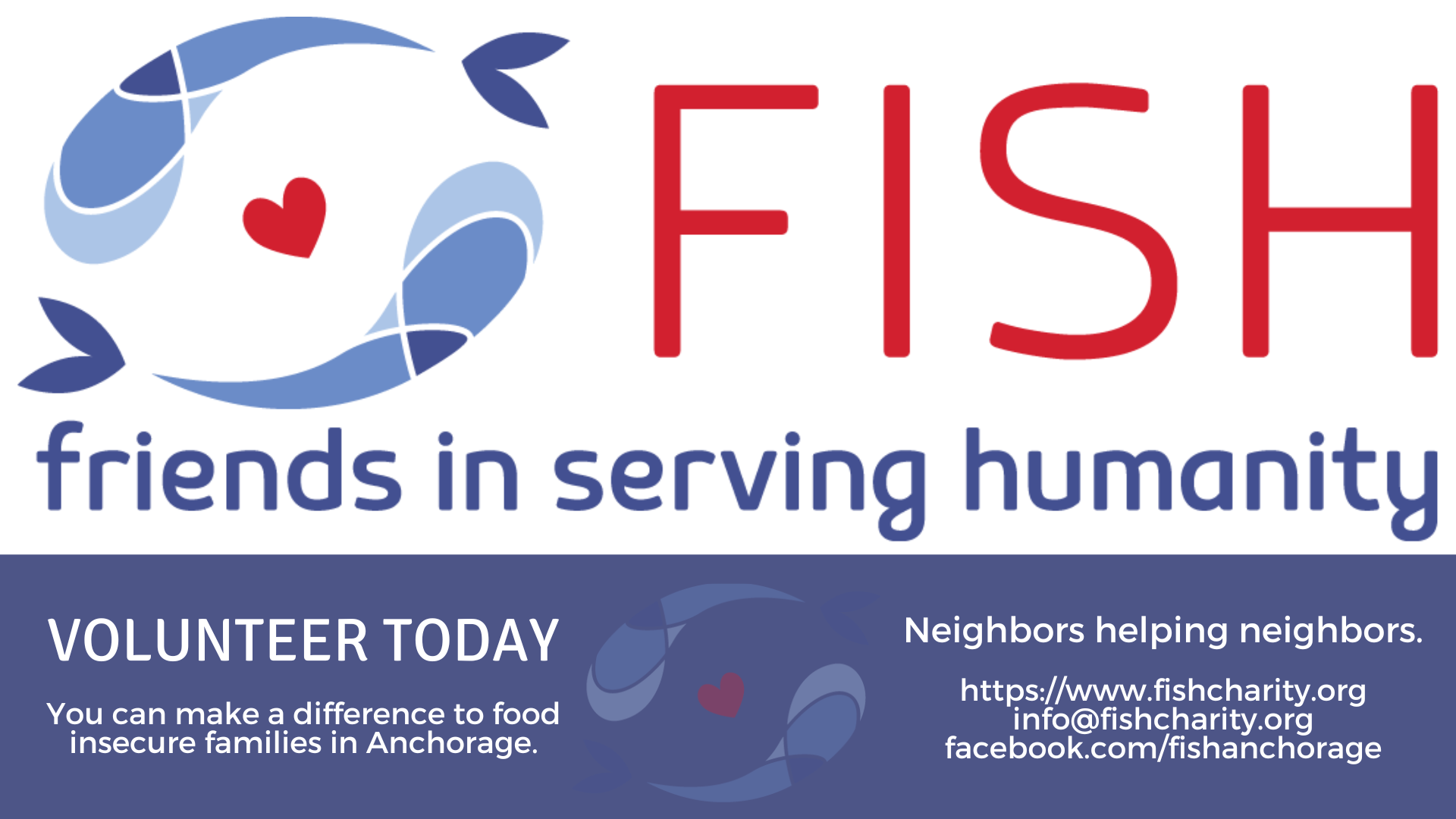   FISH - Friends in Serving Humanity   Watch the interview Every Little Bit   here   with Alaska Public Media, learn about FISH, and count the St. John folks you see in action! If you’d like to volunteer, contact FISH   here  . 