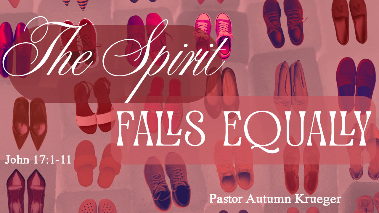   Coming Sunday, May 17   This Sunday Pastor Autumn Krueger brings the message “The Spirit Falls Equally.” Services are at 8:00, 9:15, and 11:30 with the last two services being livestreamed on our   YouTube channel  . 