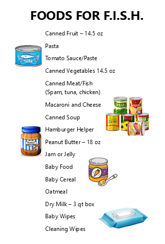 FISH Items List — St. John United Methodist Church