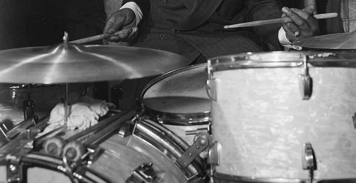 Cozy Cole drum close-up