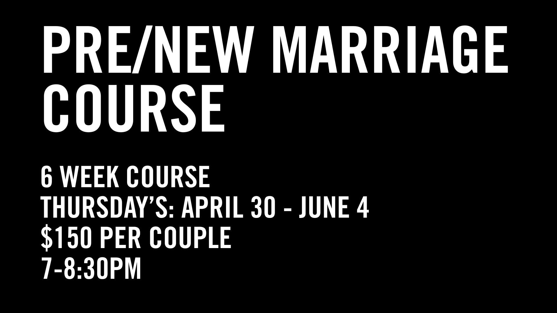 Pre/New Marriage Course