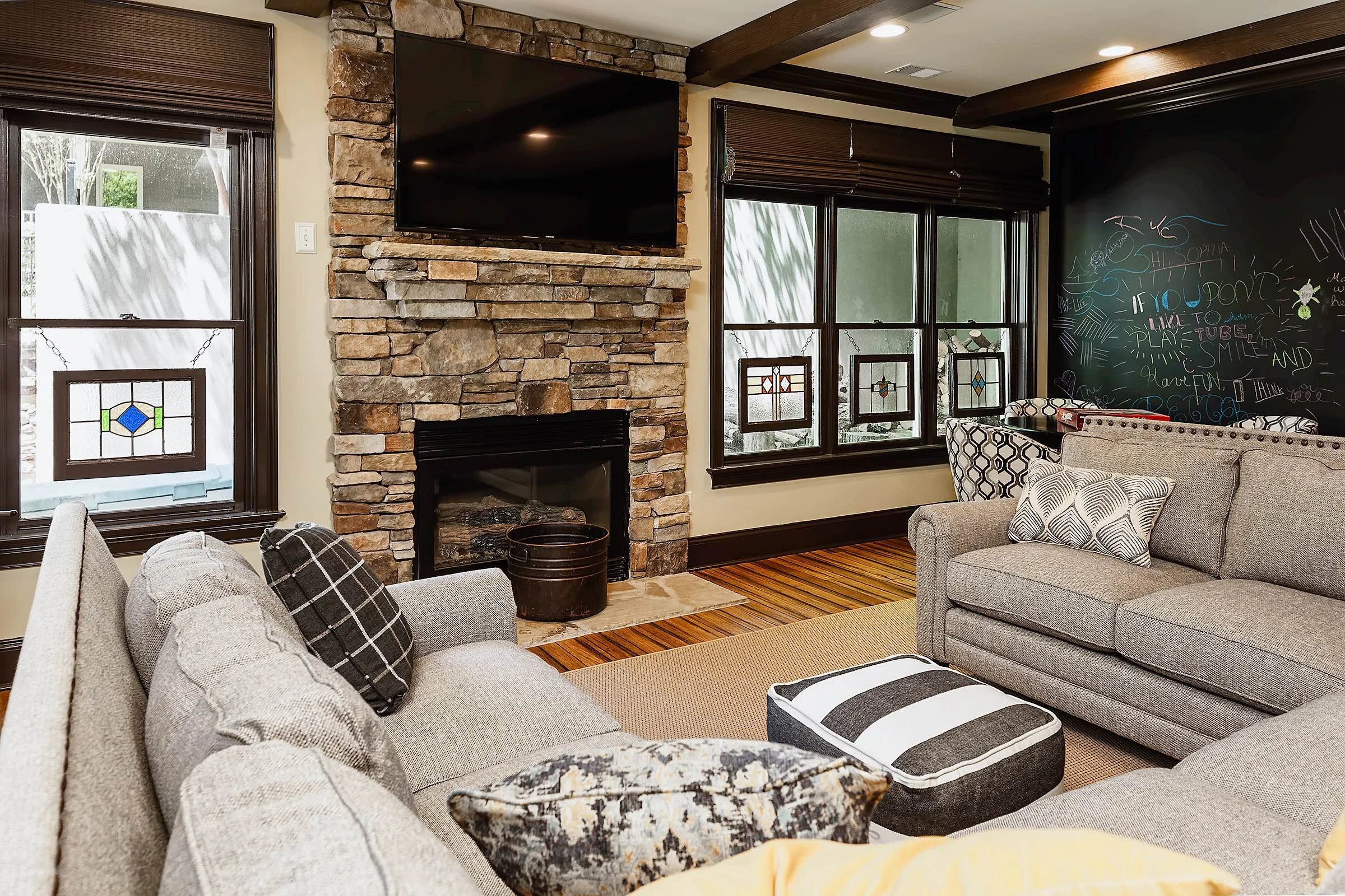 Would you believe that this is the basement? Now it's a room that can be used every day by all ages!