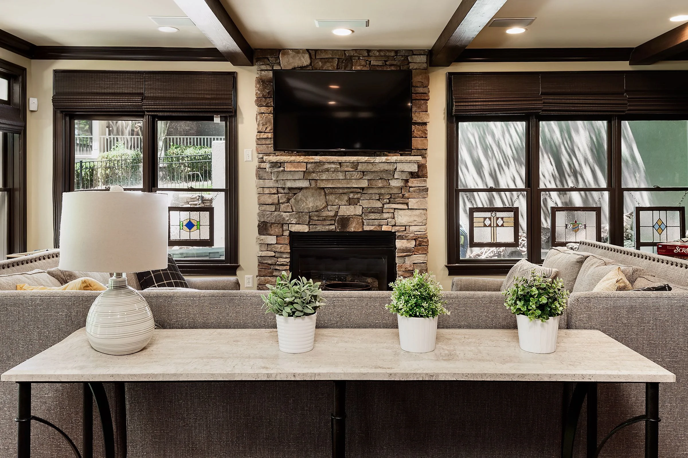 Can you tell that this is a basement? It's a spectacular room!