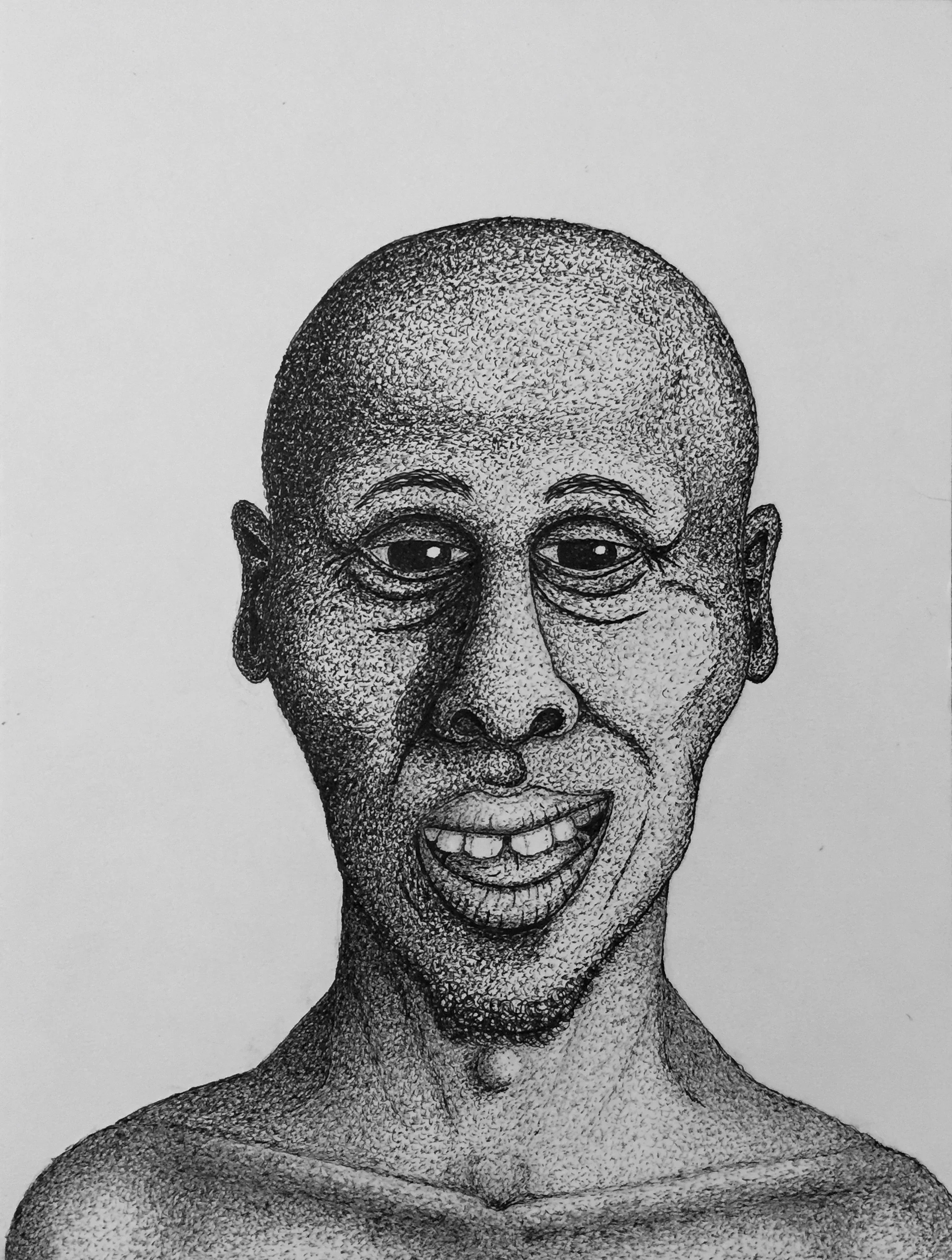 Untitled (Man) Ink on paper, 12 X 9in