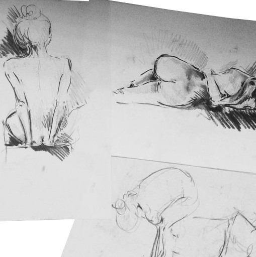   Untitled, 2016   Charcoal on paper. 11.7 x 16.5 inc  Figure Drawing Session Bourne &amp; Hollingsworth Buildings, London UK.    