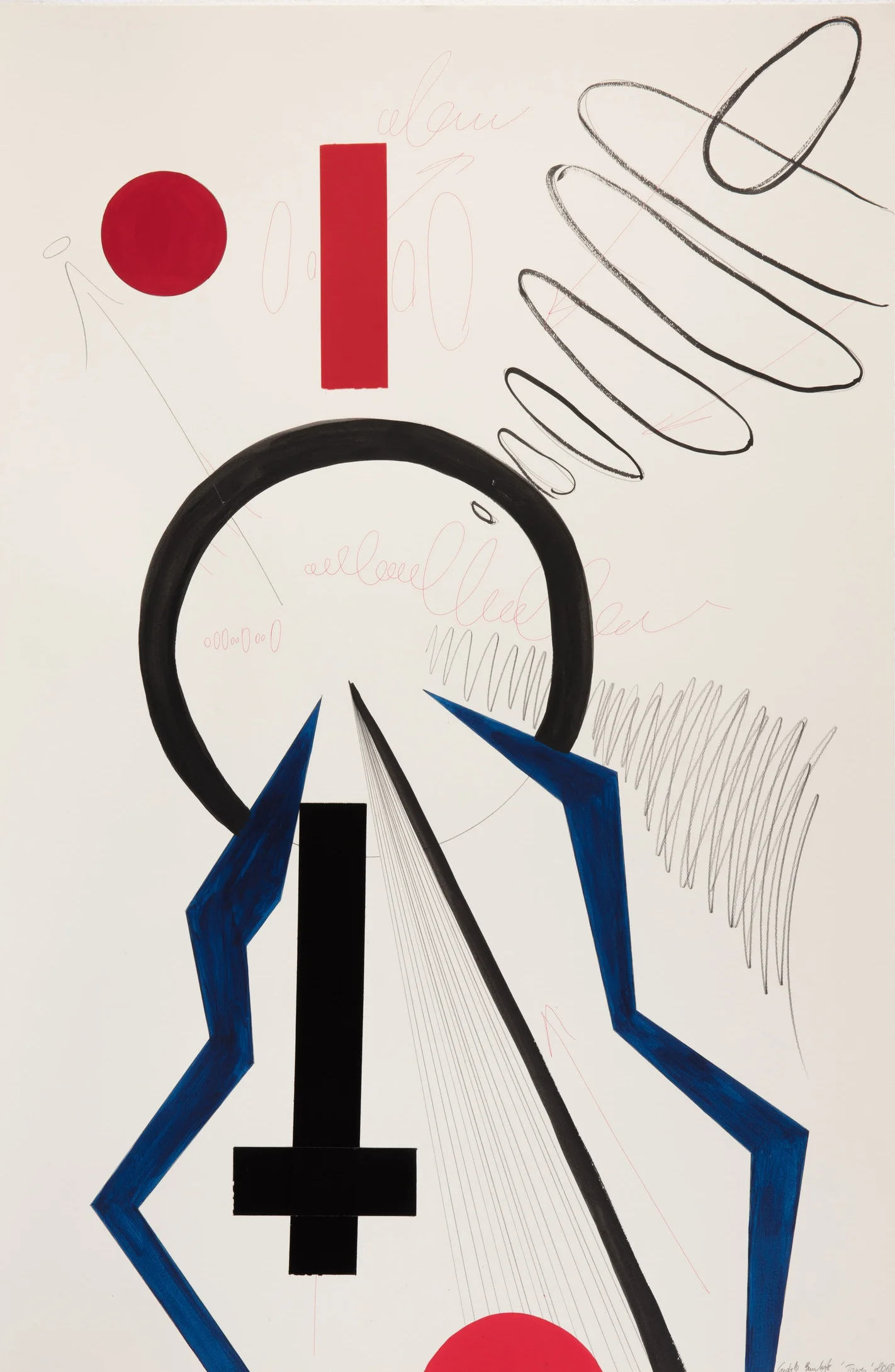 Tower, 2018 Paper, ink, acrylic paint, pencil