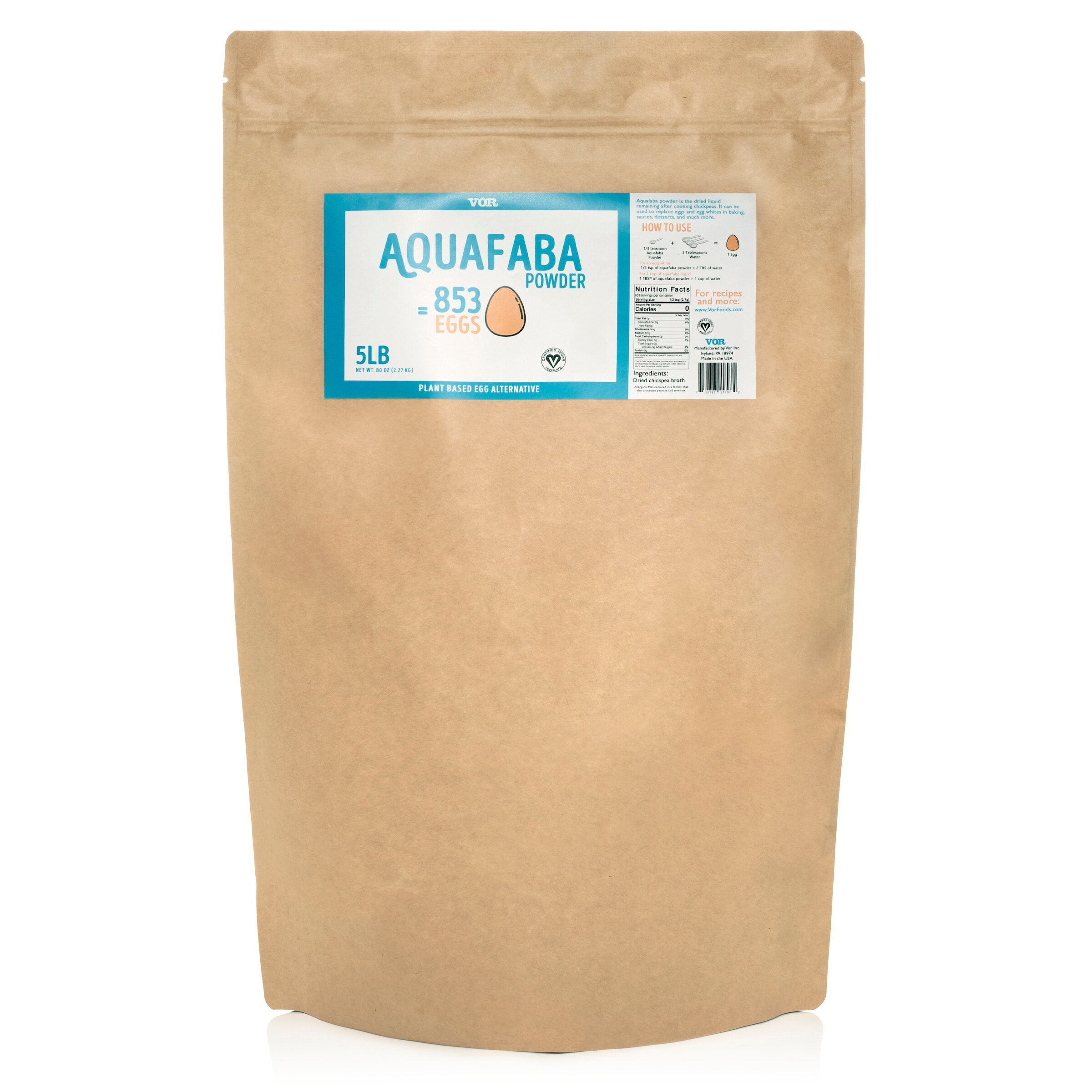 Vor Aquafaba Powder 5lb Bag