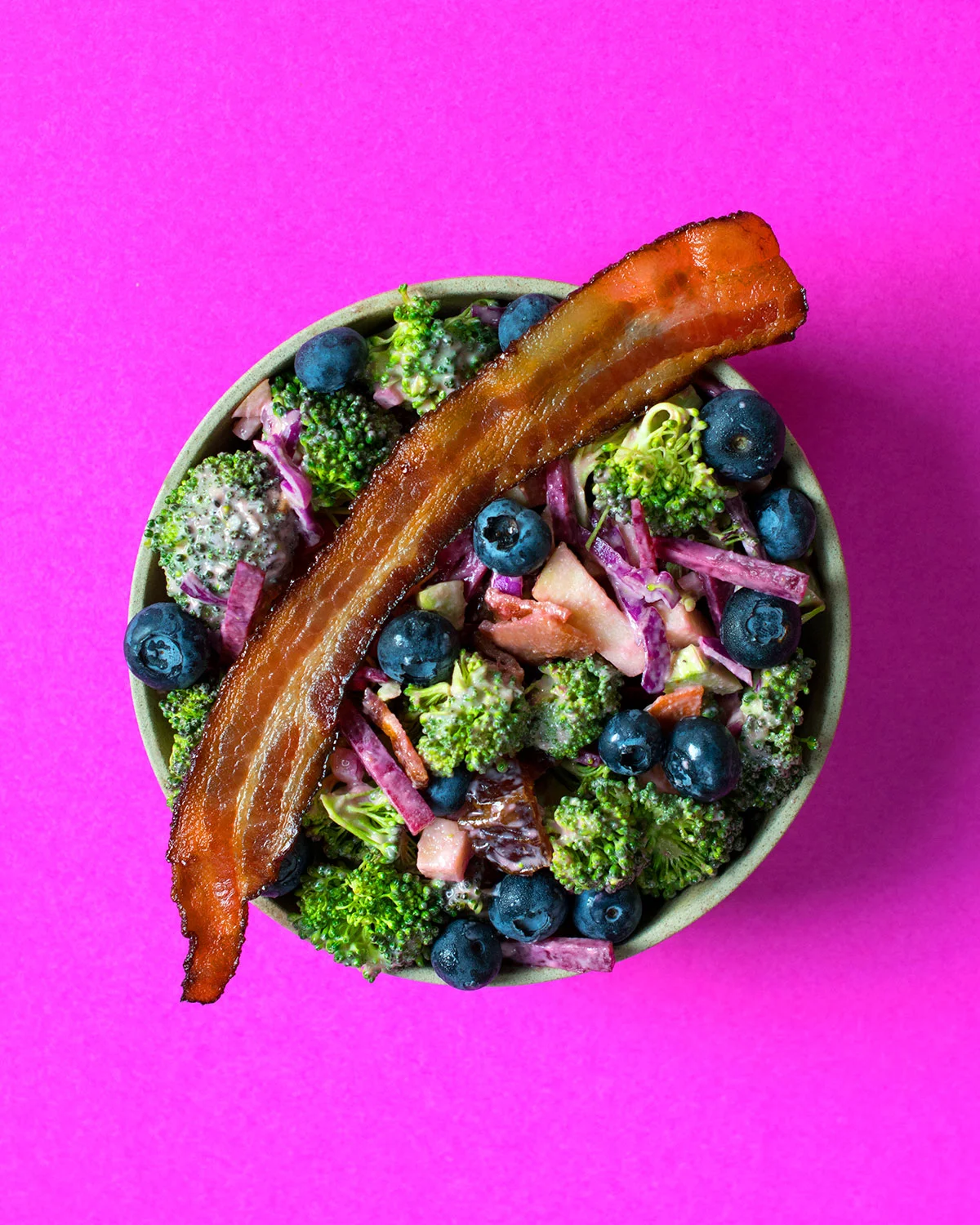 blueberry beet 'n bacon broccoli salad