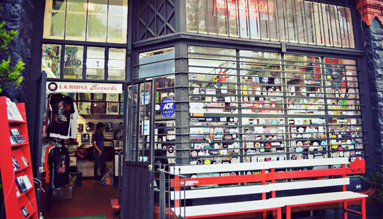 The exterior of Roma Records