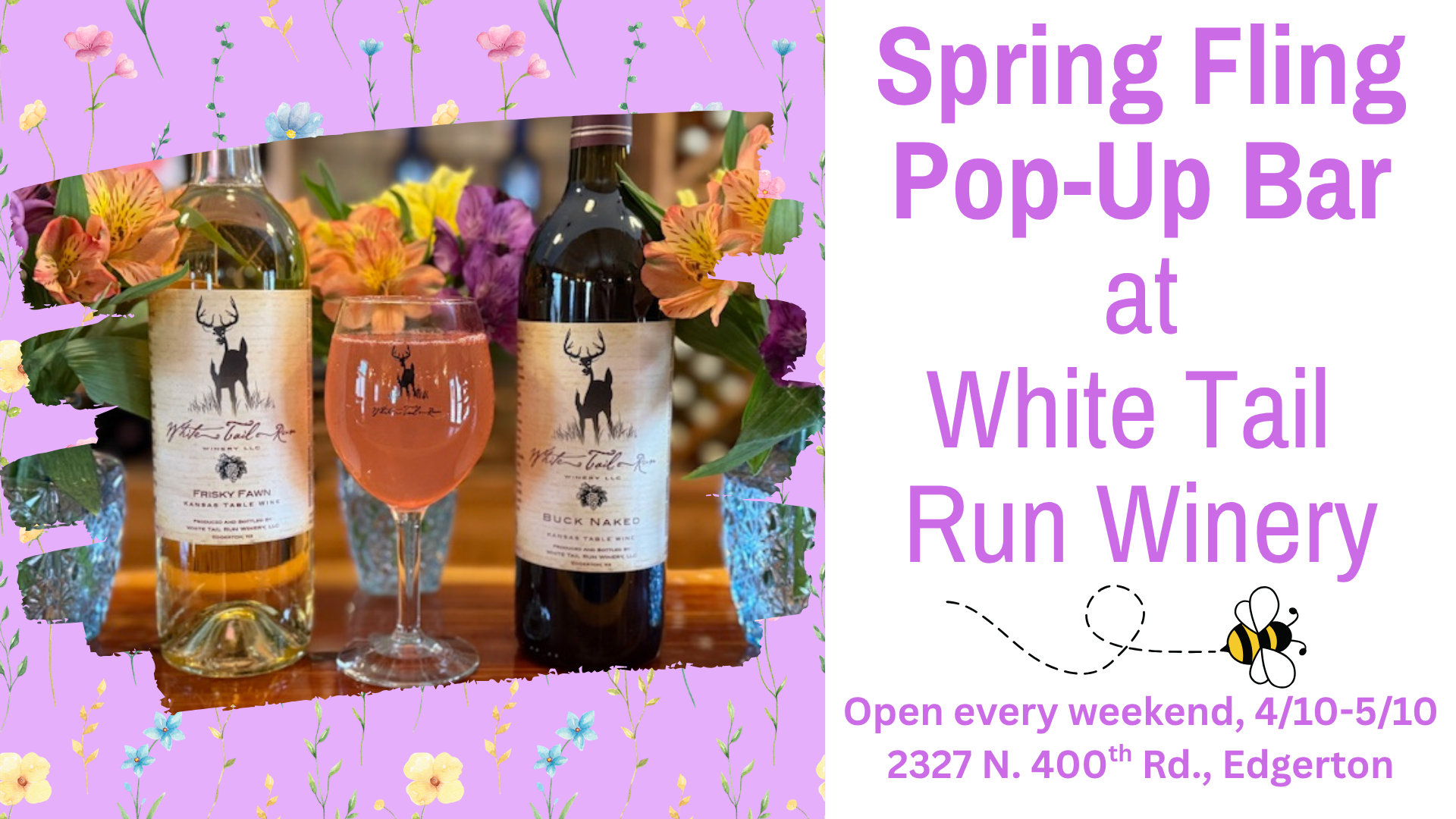 🌸🍹 Spring Fling Pop-Up Bar at White Tail Run Winery 🍹🌸 — White Tail Run ...