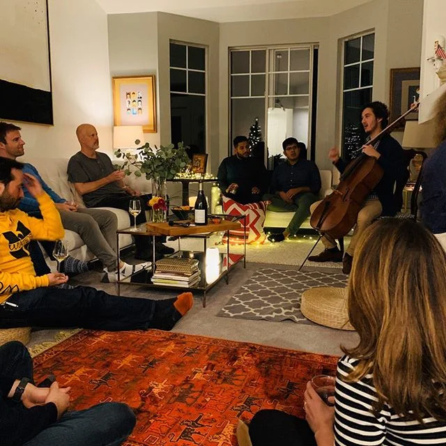 A beautiful night of classical music at home thanks to cellist @carlomaynez and @groupmuse ✨