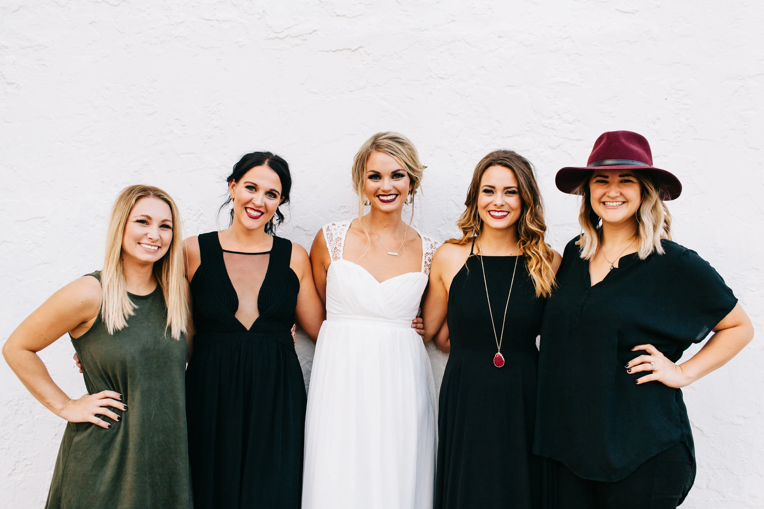 Jessica Ann (owner/stylist), Maegan Witham, Hayley Iago, Shelby Reust, Jenna Elyse (owner/stylist)