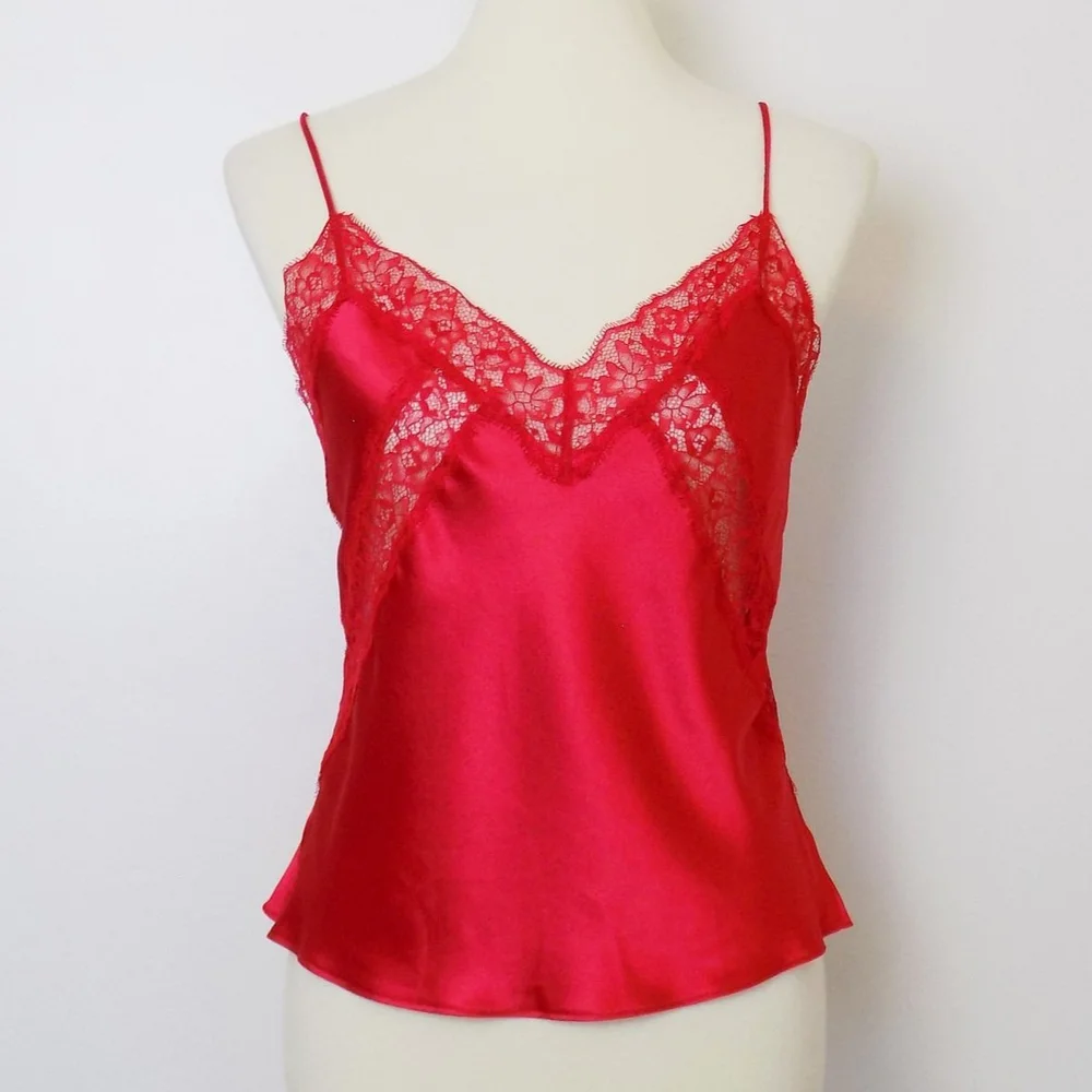 Vintage Victoria's Secret Camisole débardeur en dentelle rose pêche corail - France