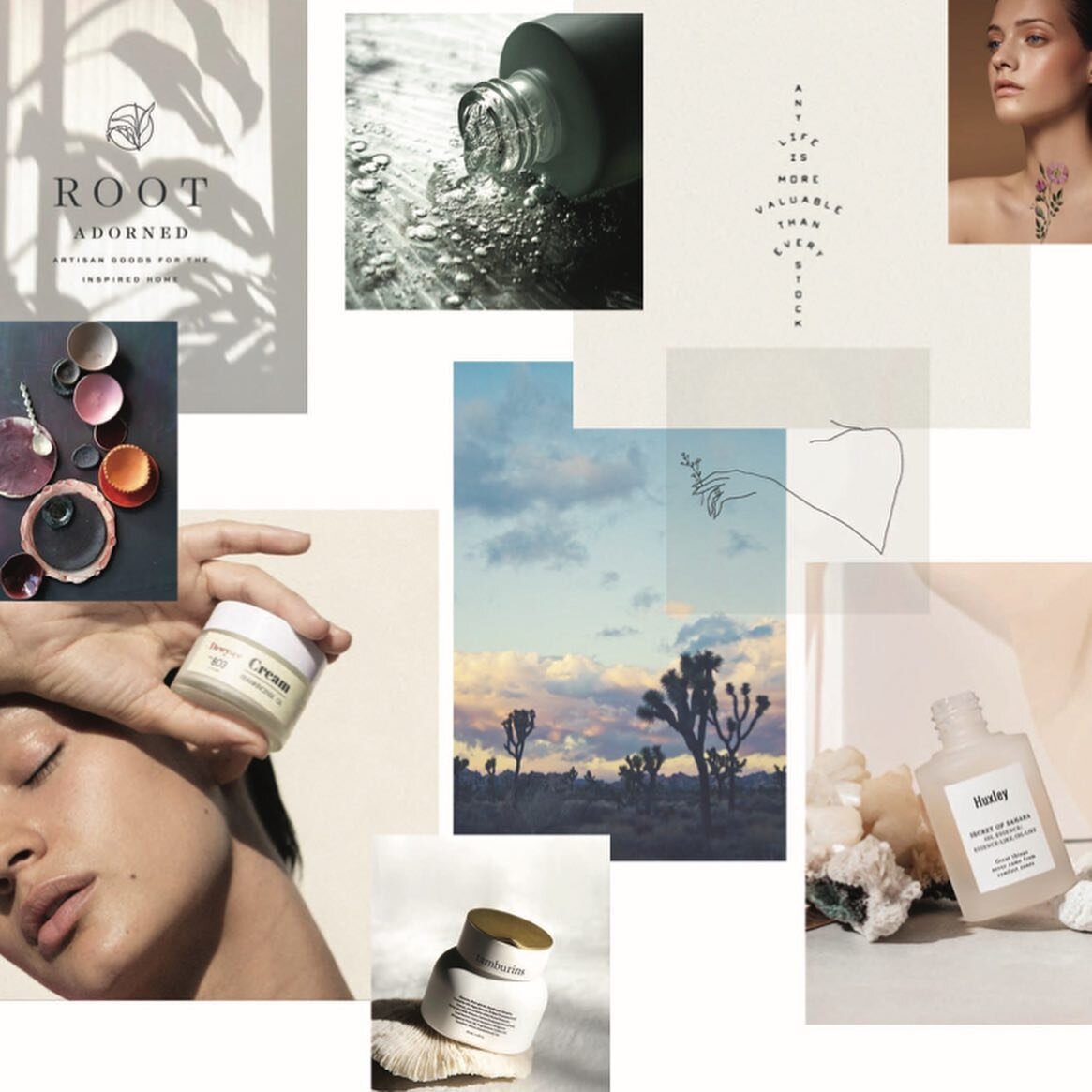 Fresh client mood boards heading out today! 🙌🏼 (yes, I&rsquo;m obsessed with that Root Adorned image and I&rsquo;m sure I&rsquo;ll use it again) #atmospheric #elegance #evocative #comfort #luminescent #harmony Now we&rsquo;re having fun! #cnburginc