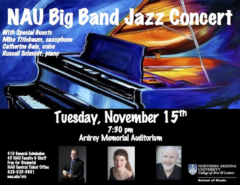 Mike Titlebaum performs with the NAU Jazz Ensembles.