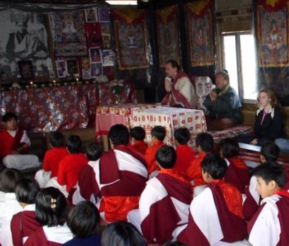 t.k. leading prayers in the ngakpa/yogi school, Pemakö.