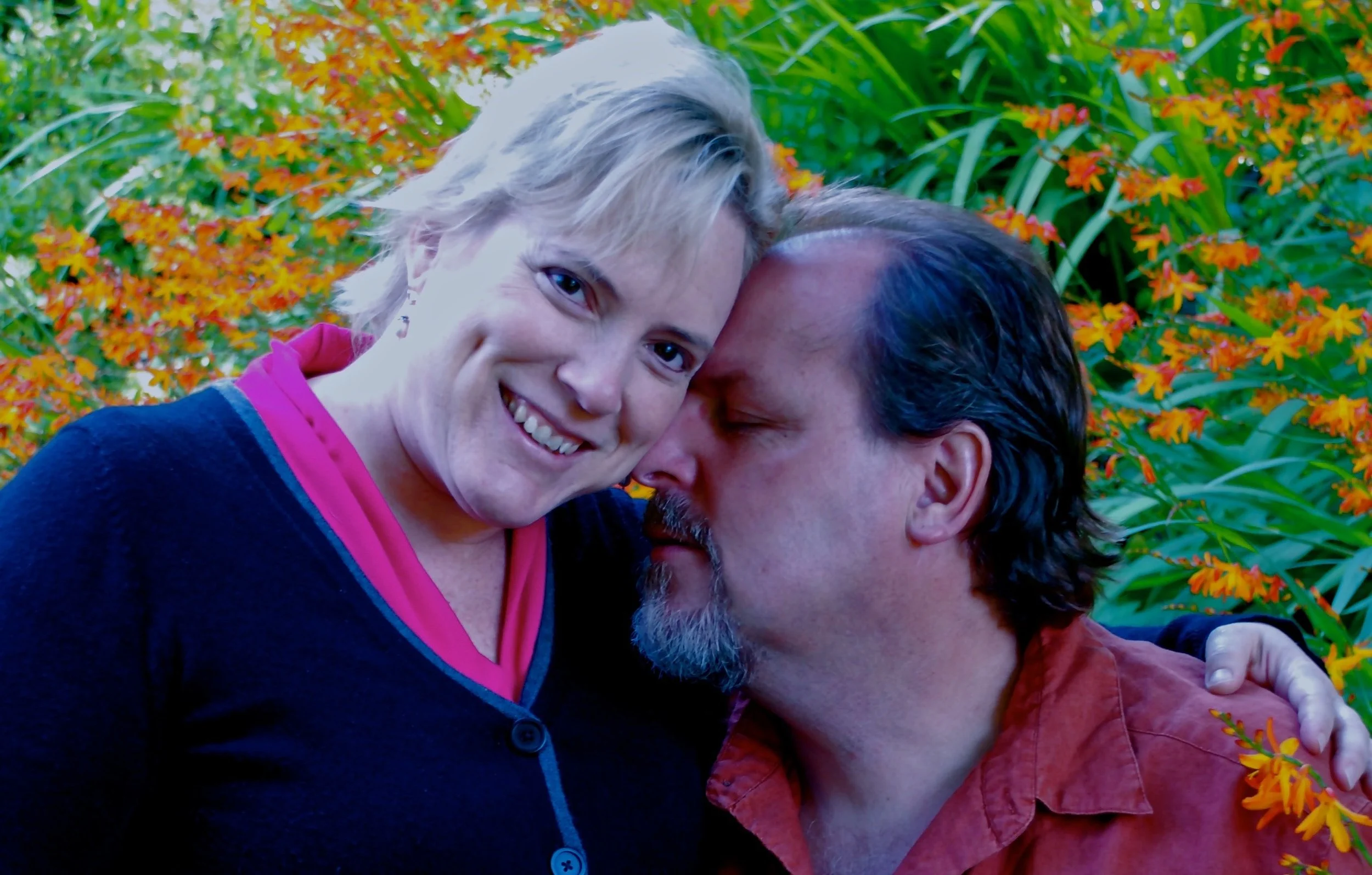 t.k. with his wife of 30 years.