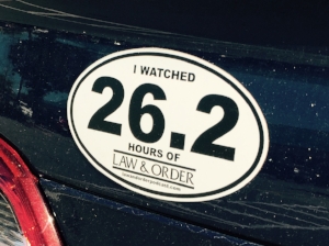 Wanna be our Law & Order Marathon winner and get this cool oval car magnet? Just sign up for our news letter.