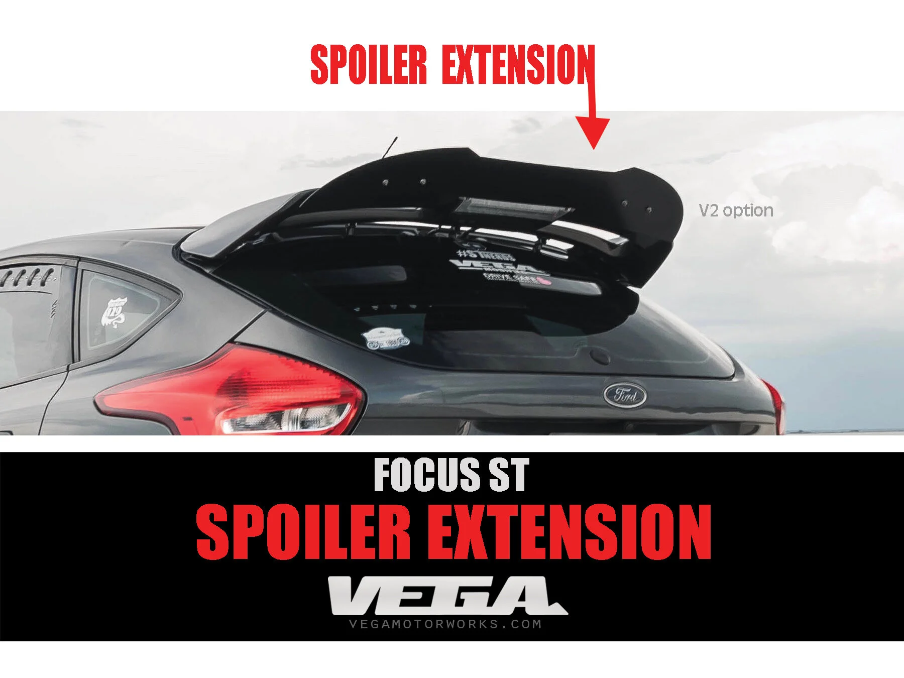 Ford Focus ST Rear Spoiler Extension — VEGA MOTORWORKS