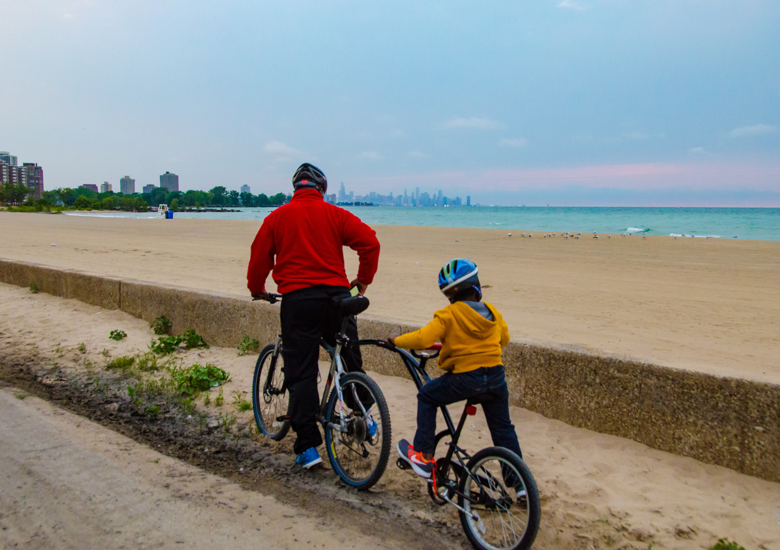 Father and Son at Rainbow Beach