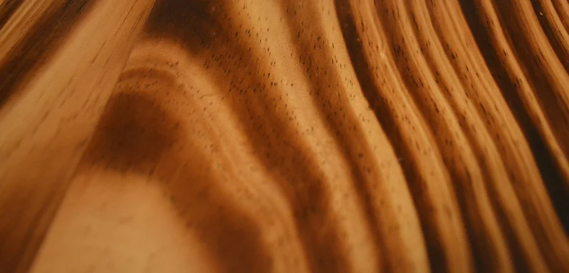 Burnt Wood Finish with Clear Lacquer Finish