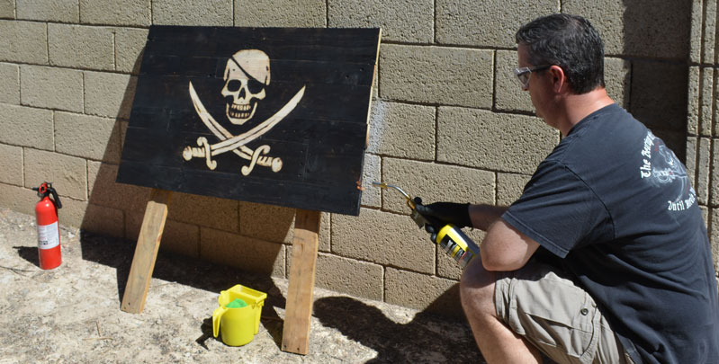 Burned Pallet Wood Pirate Flag — AZ DIY Guy