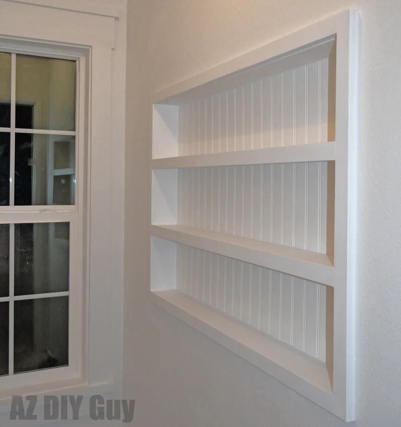 Diy Built In The Wall Shelving Reclaim Storage