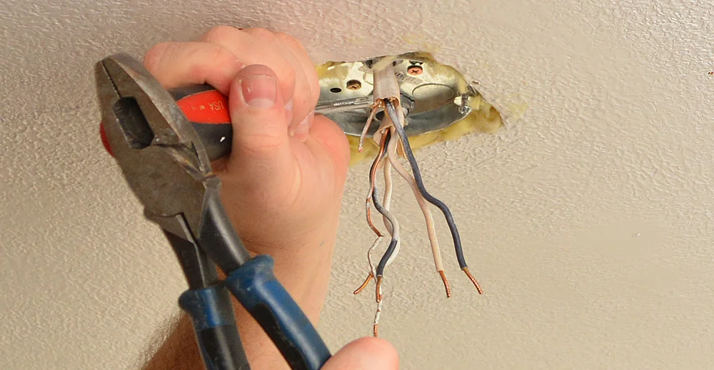Yeah, I'm using my linesman pliers as a hammer.