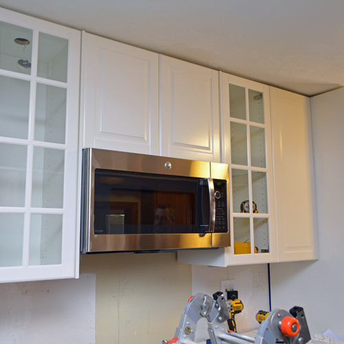 Installing An Over The Range Microwave, Ikea Kitchen Cabinets For Microwave